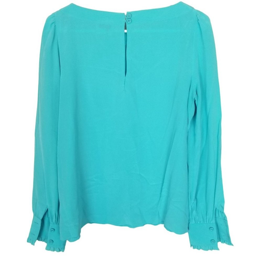 Kate Spade Womens S Green Long Sleeves Keyhole Bac - Picture 8 of 9